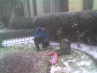 laying of the gravestone